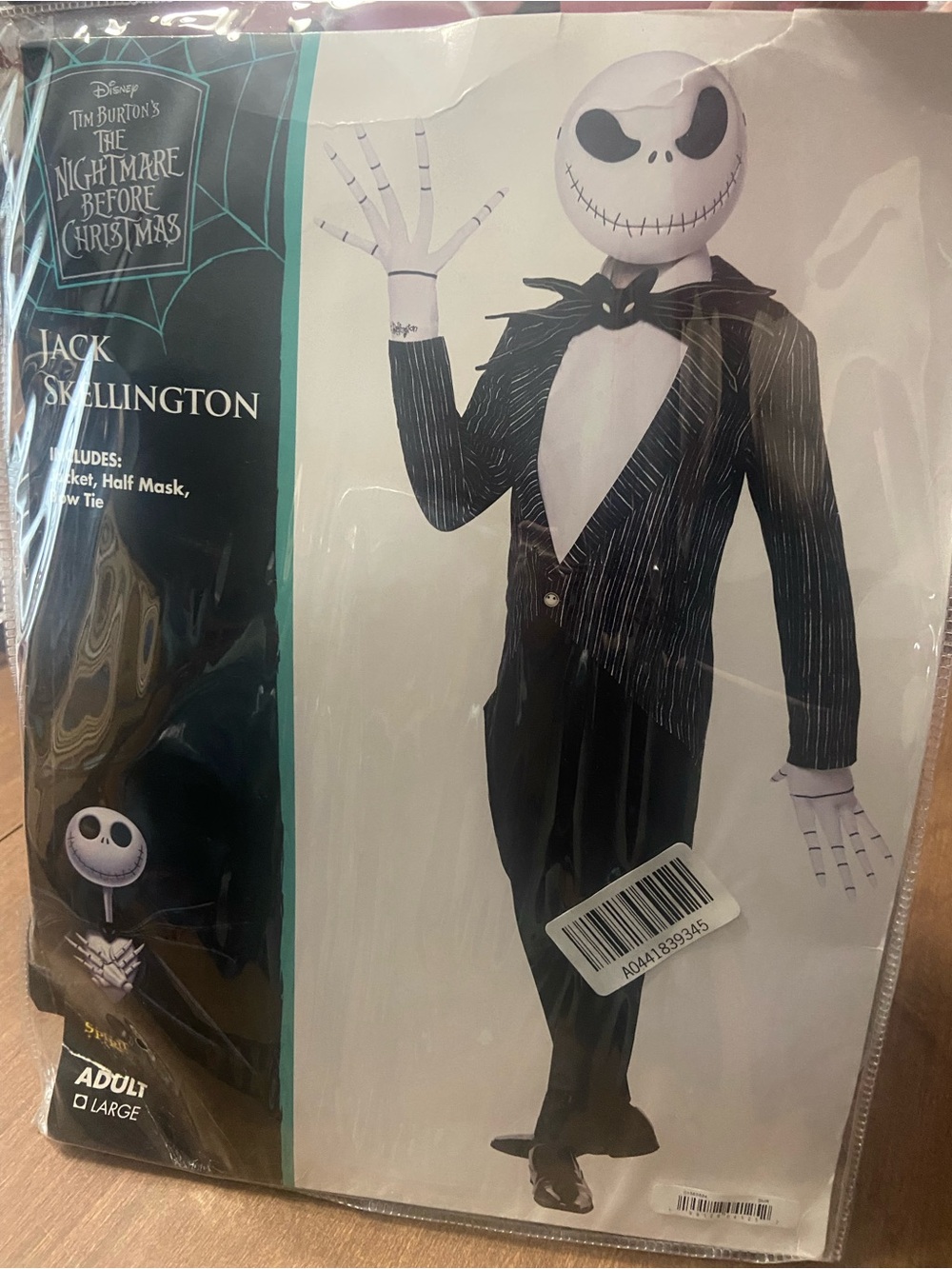 Spirit Jack Skellington Costume Black and White